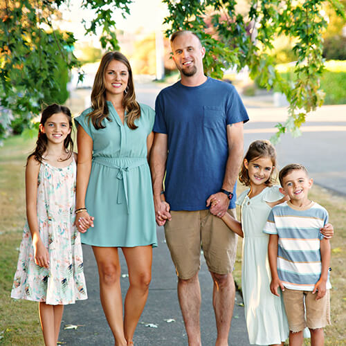 Michael Holden and his family